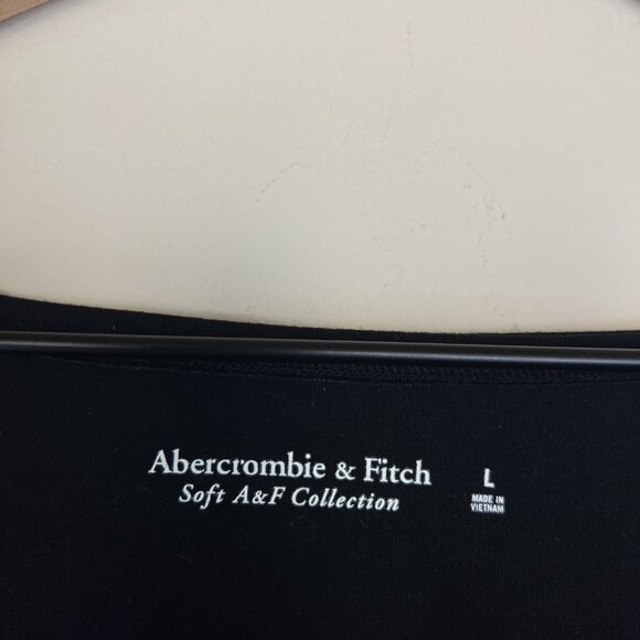 Abercrombie & Fitch Black Long Sleeve Tie Front Bodysuit - Picture 4 of 6